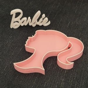 Barbie Head organizer Tray and Barbie Sign